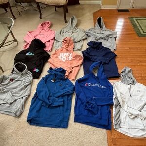 Lot of 10 Men’s Large Hoodies Size L